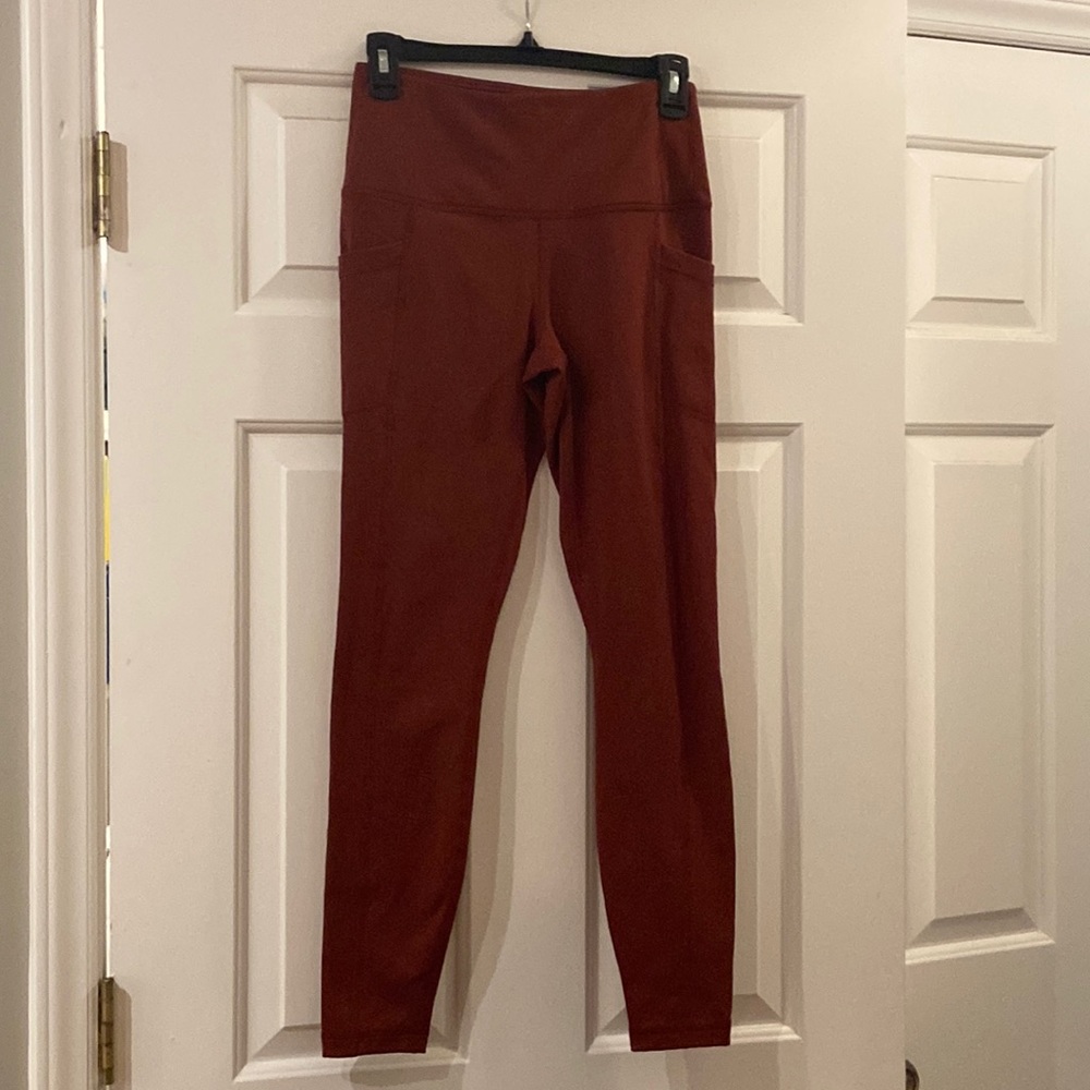 Yogalicious Lux Pants in a rust color